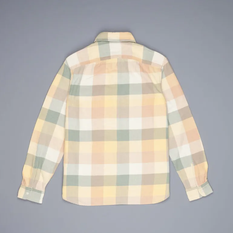 RRL Matlock Sportshirt Cotton Twill Plaid Yellow Green