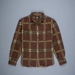 RRL Matlock Workshirt Horse Blanket Plaid Jacquard Brown Olive