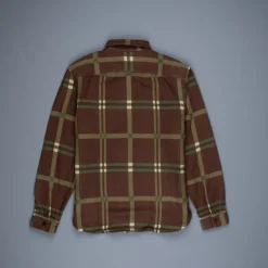 RRL Matlock Workshirt Horse Blanket Plaid Jacquard Brown Olive
