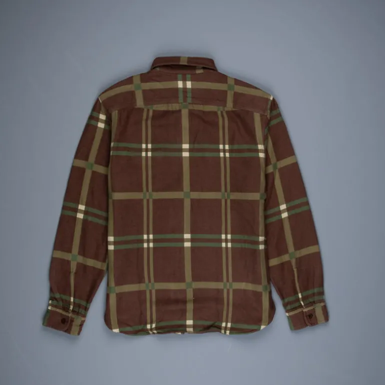 RRL Matlock Workshirt Horse Blanket Plaid Jacquard Brown Olive