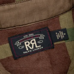 RRL Matlock Workshirt Horse Blanket Plaid Jacquard Brown Olive