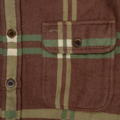 RRL Matlock Workshirt Horse Blanket Plaid Jacquard Brown Olive