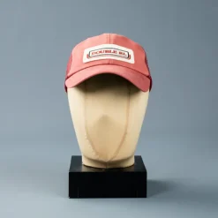 RRL Mesh Trucker hat cotton denim Faded Red