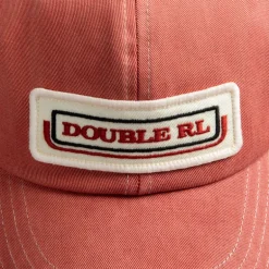 RRL Mesh Trucker hat cotton denim Faded Red