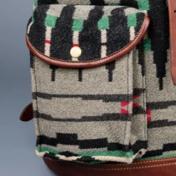RRL New Riley backpack plaid grey black red green brown