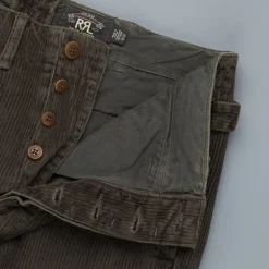 RRL Officer's Flat Pants Corduroy Brown