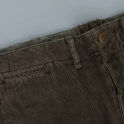RRL Officer's Flat Pants Corduroy Brown