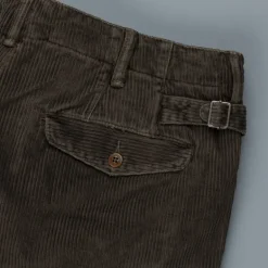 RRL Officer's Flat Pants Corduroy Brown