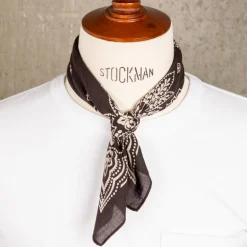 RRL Peyton Ranch Logo Bandana Black