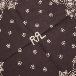 RRL Peyton Ranch Logo Bandana Black