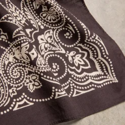 RRL Peyton Ranch Logo Bandana Black
