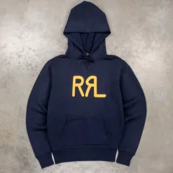 RRL PO Hood Pullover Faded Navy