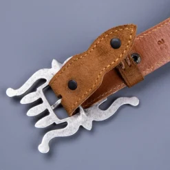 RRL Ranch Belt Light Java Roughout Suede