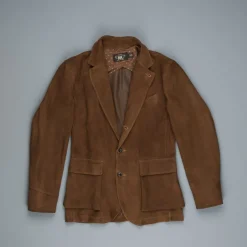 RRL Rowde Half Lined Sport Coat Tobacco Suede