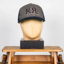 RRL 1930's Wool Ball Cap Navy Flannel