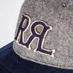 RRL 1930's Wool Ball Cap Navy Flannel