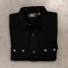 RRL Sawtooth Western Denim Shirt Black