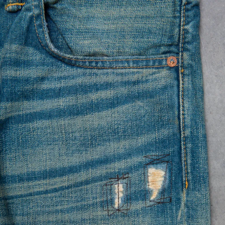 RRL Slim Fit Jeans Ridgeway Wash