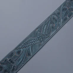 RRL Souvenir Hand-Tooled Leather Indigo Belt