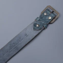 RRL Souvenir Hand-Tooled Leather Indigo Belt