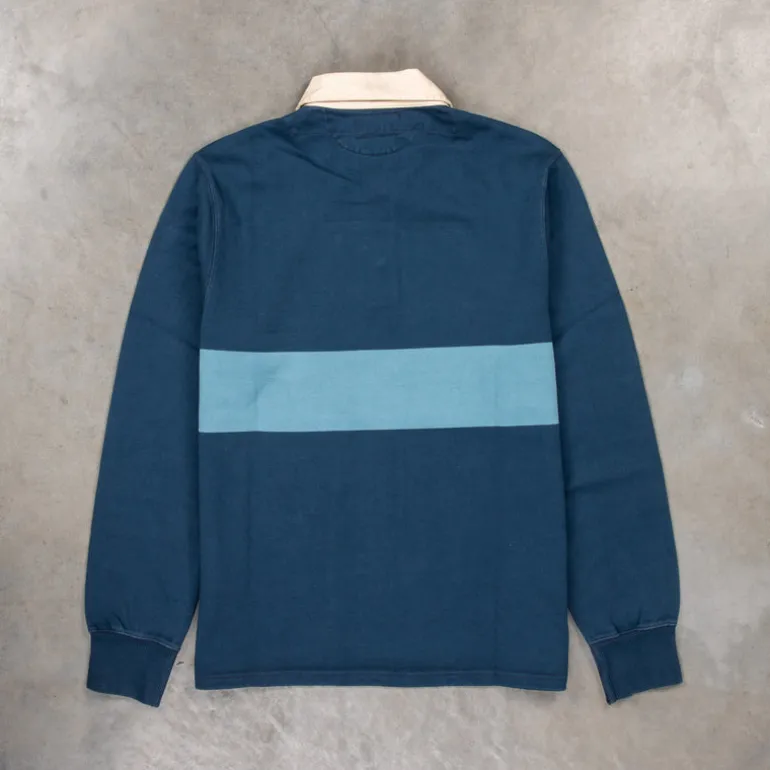 RRL Striped Jersey Rugby Shirt Indigo