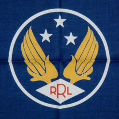 RRL Surplus Bandana Indigo Cream red