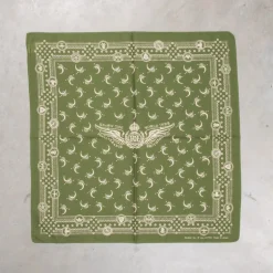 RRL Winged Logo Cotton Bandana Olive