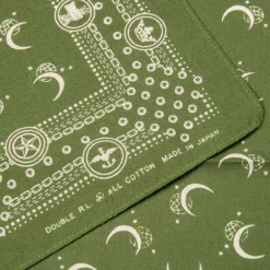 RRL Winged Logo Cotton Bandana Olive