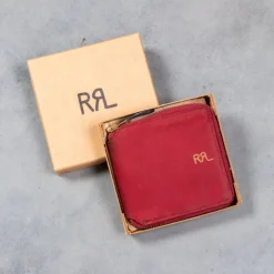 RRL Zip Wallet Oilcloth Red