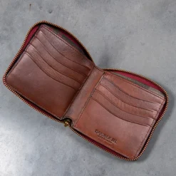 RRL Zip Wallet Oilcloth Red