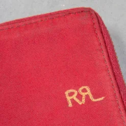 RRL Zip Wallet Oilcloth Red