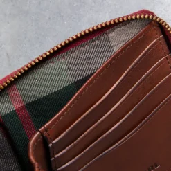 RRL Zip Wallet Oilcloth Red