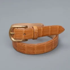 Simonnot & Godard x Frans Boone Caiman Croccodilus Fiscus belt Miele