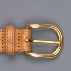 Simonnot & Godard x Frans Boone Caiman Croccodilus Fiscus belt Miele
