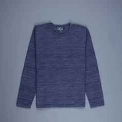 Studio D'Artisan 9938 Suvin Gold Loopwheel LS Tee Navy