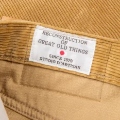 Studio D'Artisan FB-909 High Rise Tapered 9-Wale Corduroy Beige