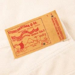 Studio D'Artisan FB-909 High Rise Tapered 13-Wale Corduroy Ivory