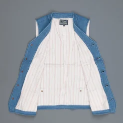 Studio D'Artisan indigo dyed waistcoat model 4413U