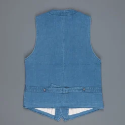 Studio D'Artisan indigo dyed waistcoat model 4413U