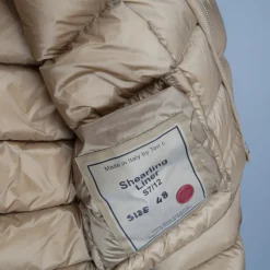 Ten C down liner shearling hooded tan