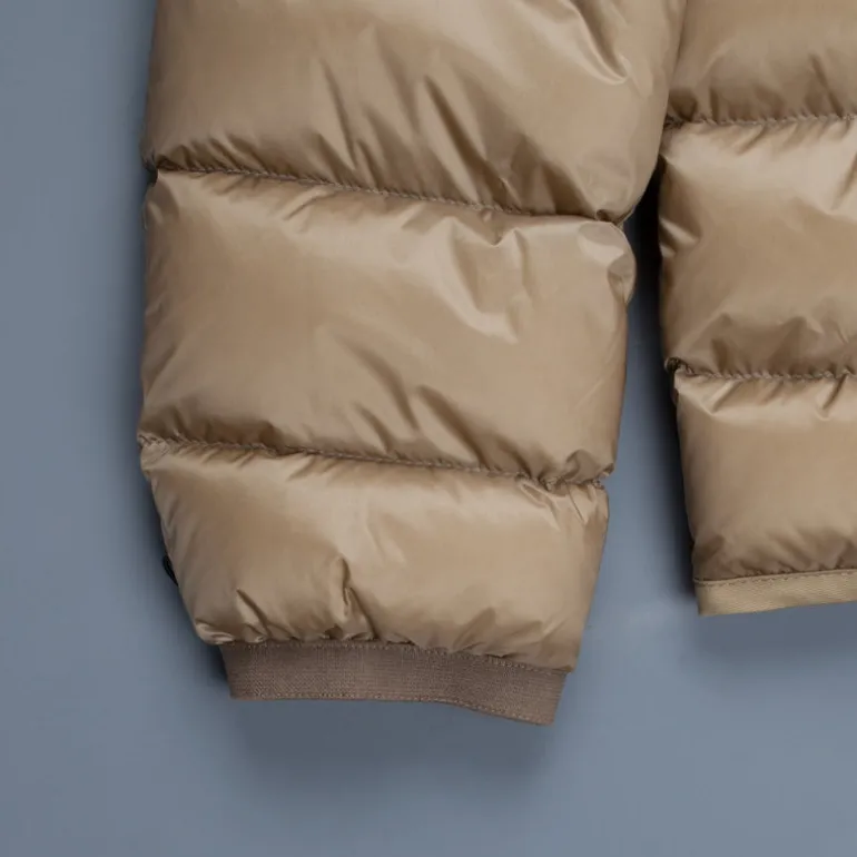 Ten C down liner shearling hooded tan