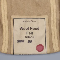 Ten C Felt Wool Hood 2 Kaki chiaro