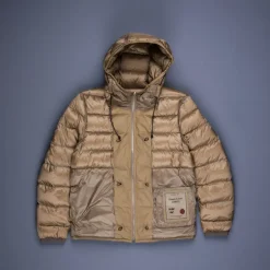Ten C Hooded down liner with pockets Tan
