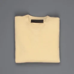 The Elder Statesman @ Frans Boone Cashmere Simple Crew Unisex sweater Butter