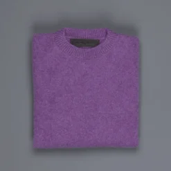 The Elder Statesman @ Frans Boone Cashmere Simple Crew Unisex sweater Amethyst