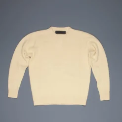 The Elder Statesman @ Frans Boone Cashmere Simple Crew Unisex sweater Butter
