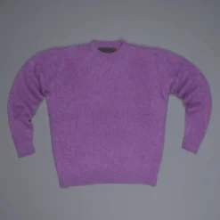 The Elder Statesman @ Frans Boone Cashmere Simple Crew Unisex sweater Amethyst