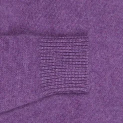 The Elder Statesman @ Frans Boone Cashmere Simple Crew Unisex sweater Amethyst