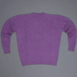 The Elder Statesman @ Frans Boone Cashmere Simple Crew Unisex sweater Amethyst