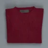 The Elder Statesman 100% cashmere medium ribbed crew Maroon